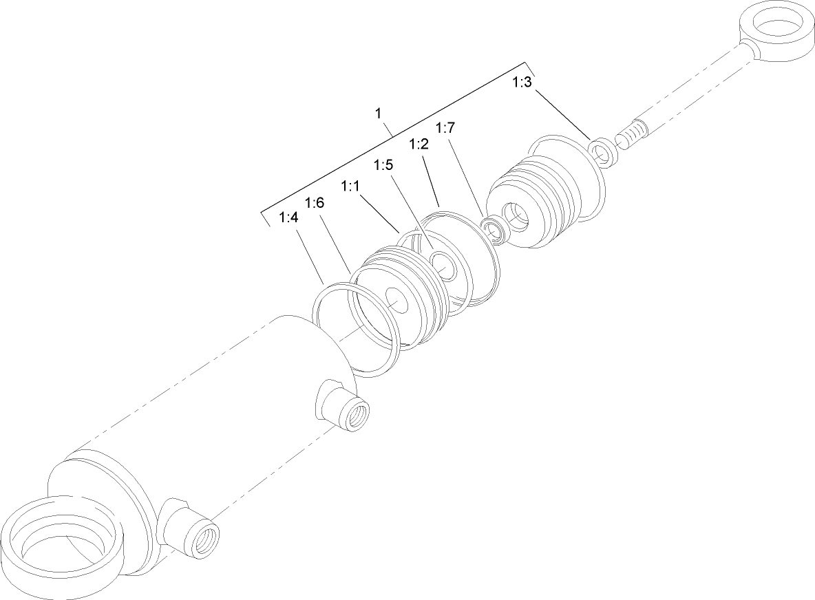 Hydraulic Cylinder Assembly No. 107-1976