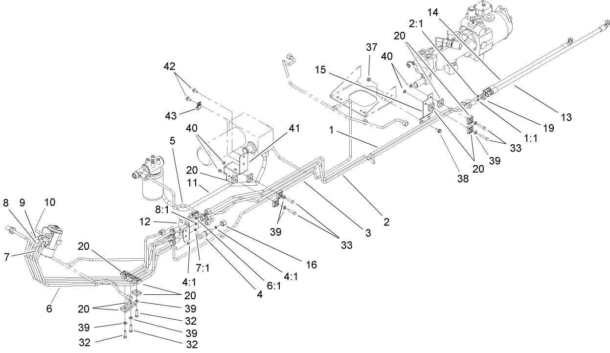 Hydraulic Steering Line Assembly