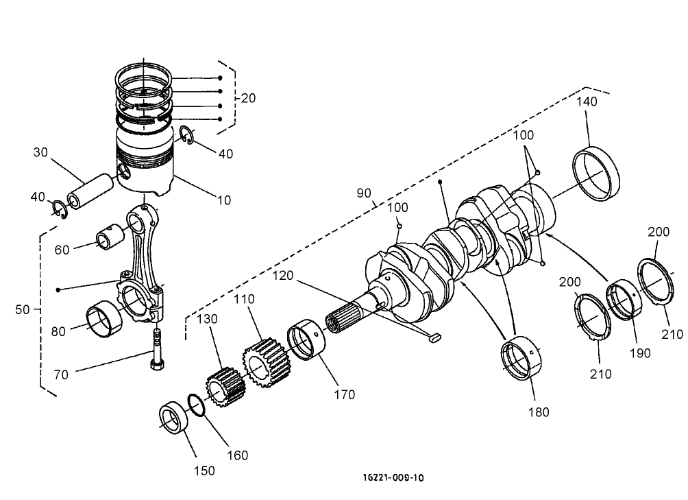 Piston and Crankshaft Assembly