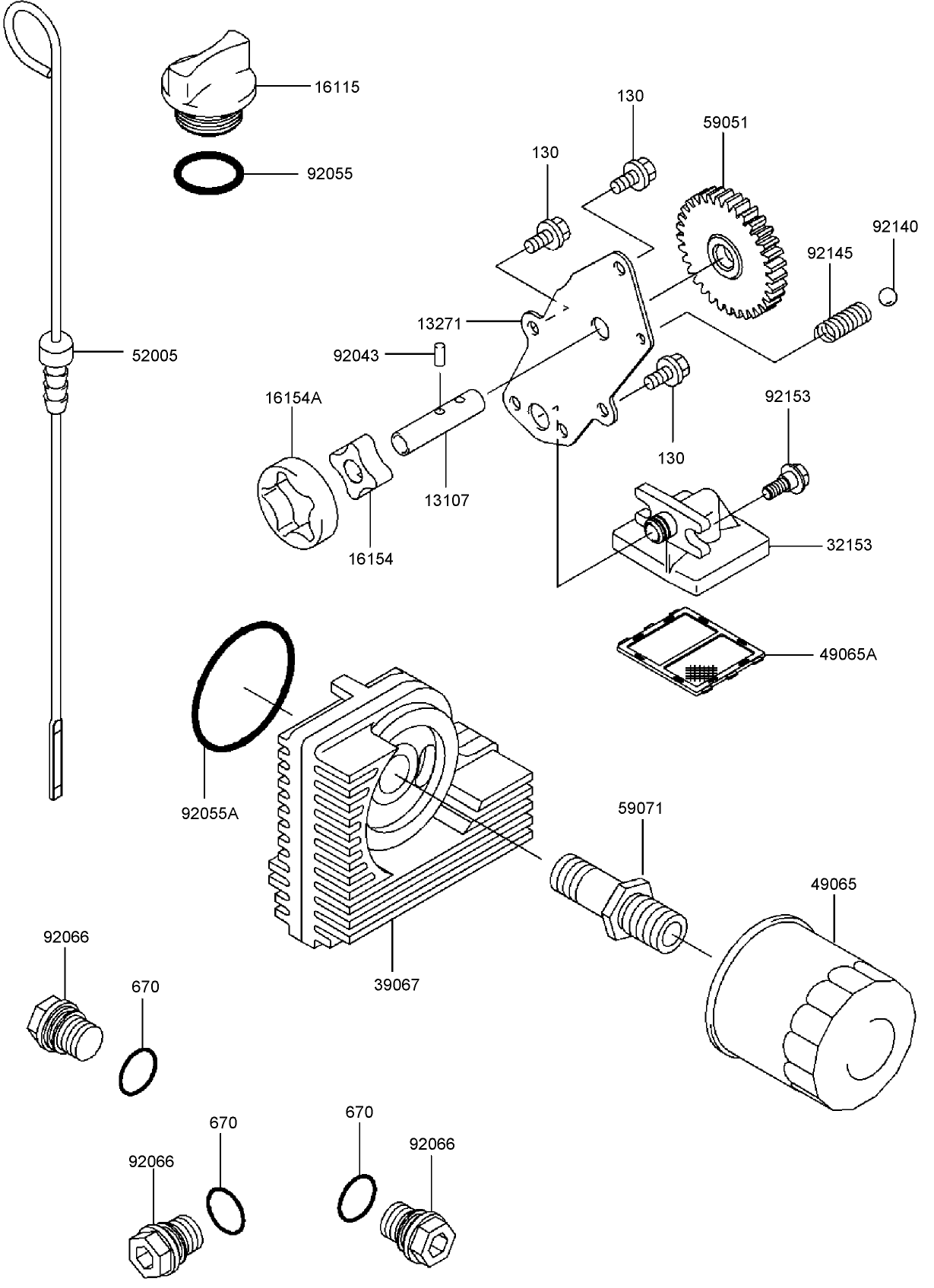 Lubrication Equipment Assembly  Kawasaki FH721D-AS08