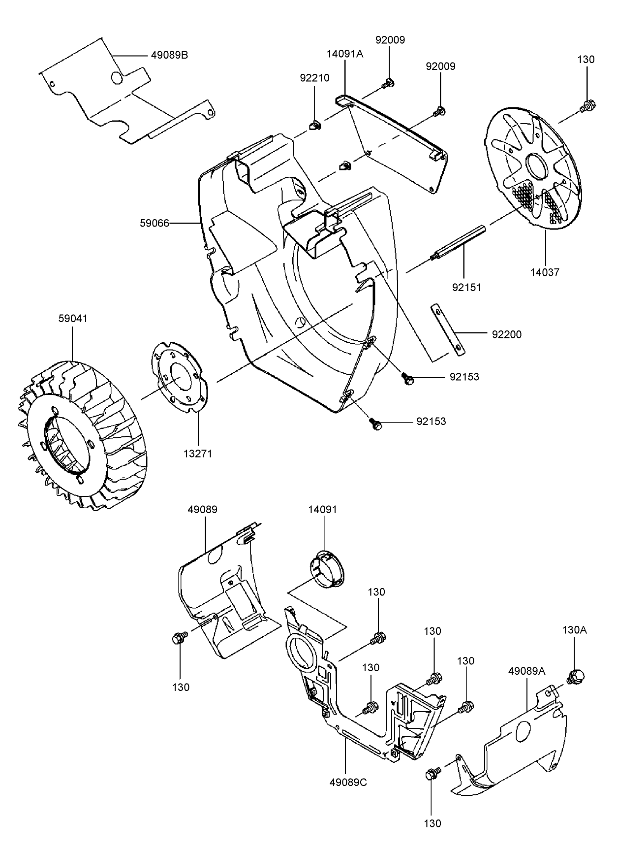 Cooling Equipment Assembly  Kawasaki FH721D-AS08