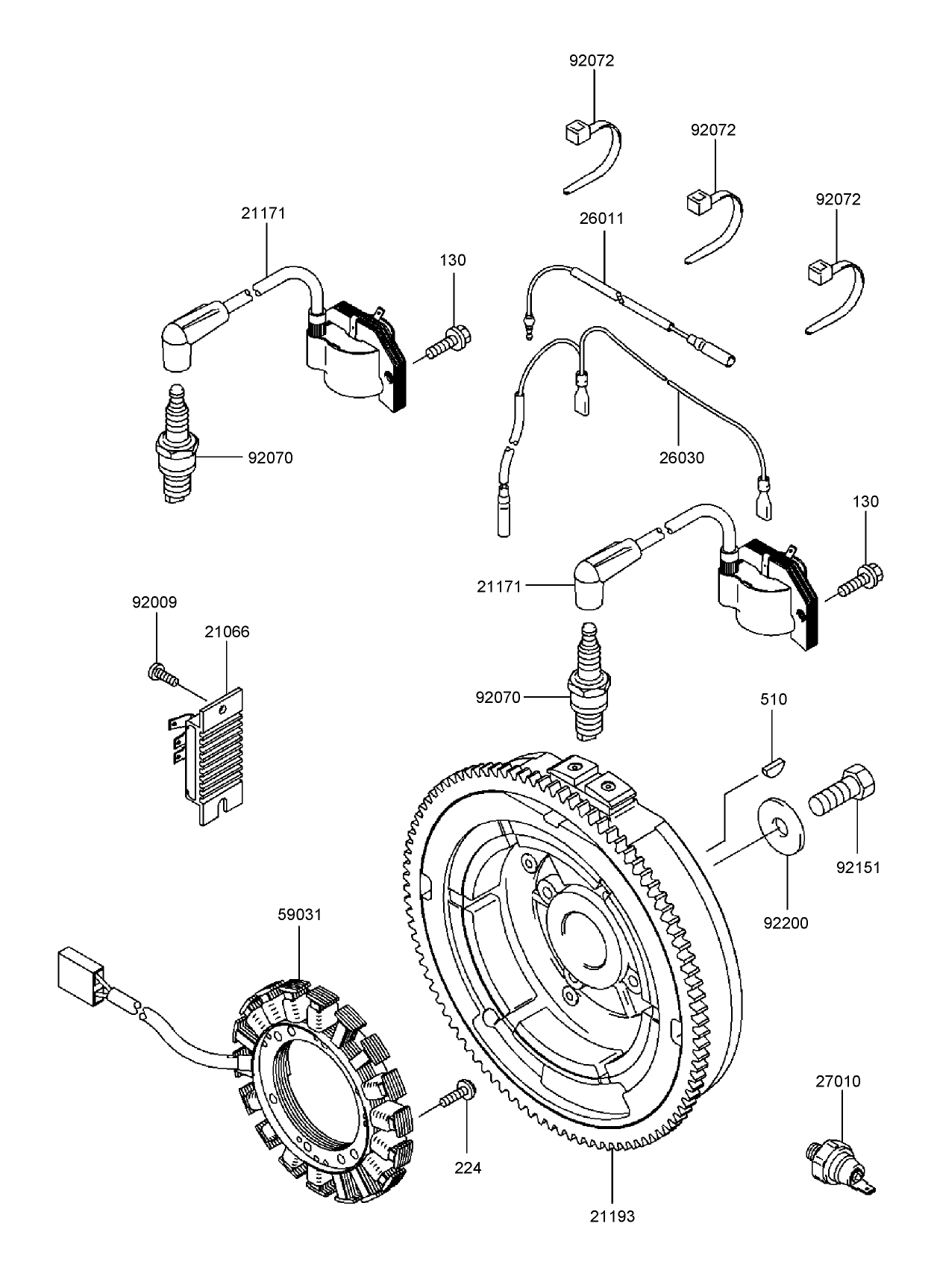 Electric Equipment Assembly  Kawasaki FH721D-AS08