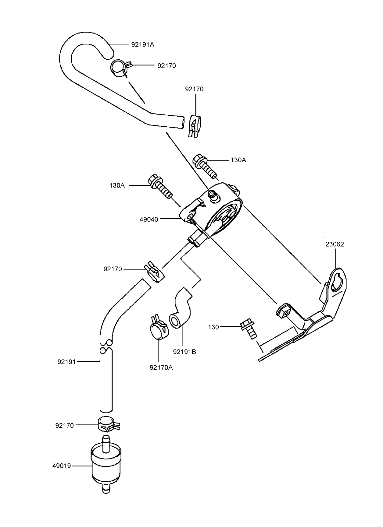 Fuel Tank/Valve Assembly  Kawasaki FH721D-AS08