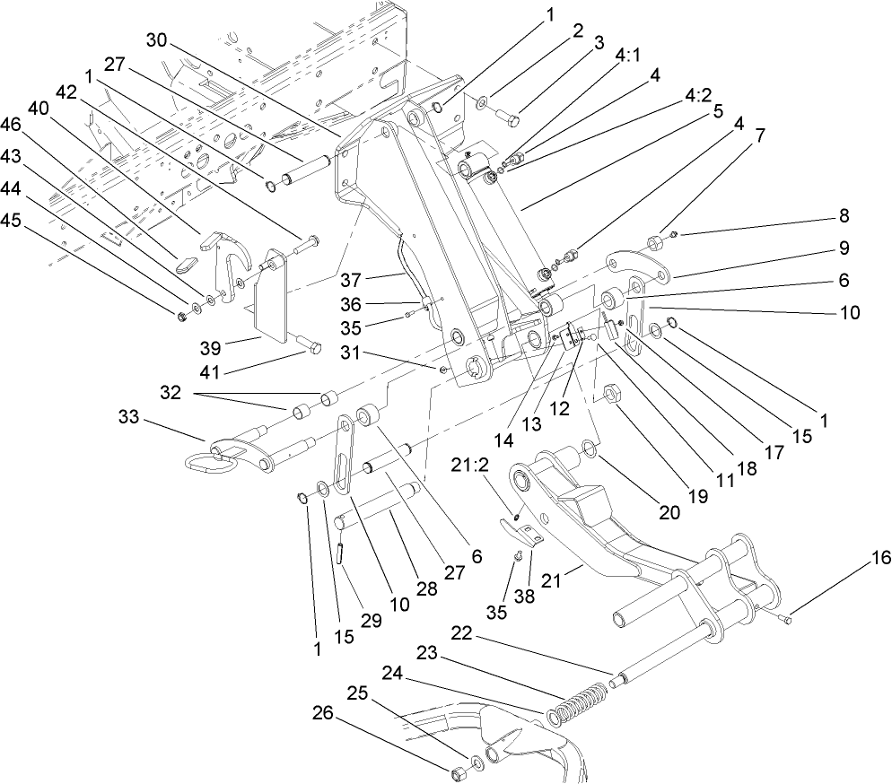 No. 6 and 7 Lift Arm Assembly