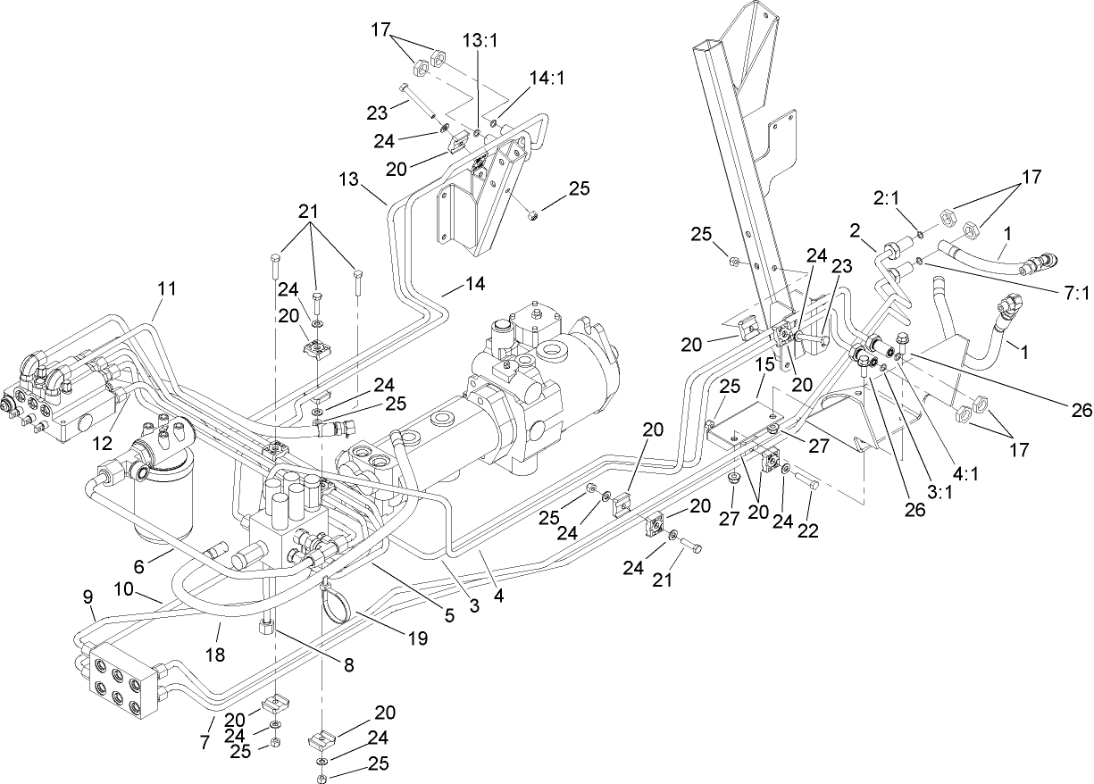 Hydraulic Lift Line Assembly
