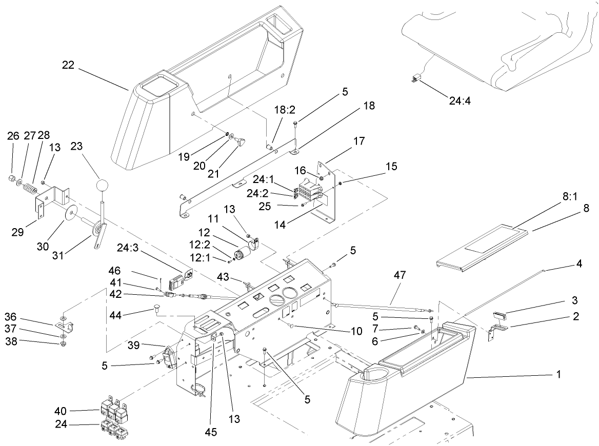 Control Console and Tool Box Assembly