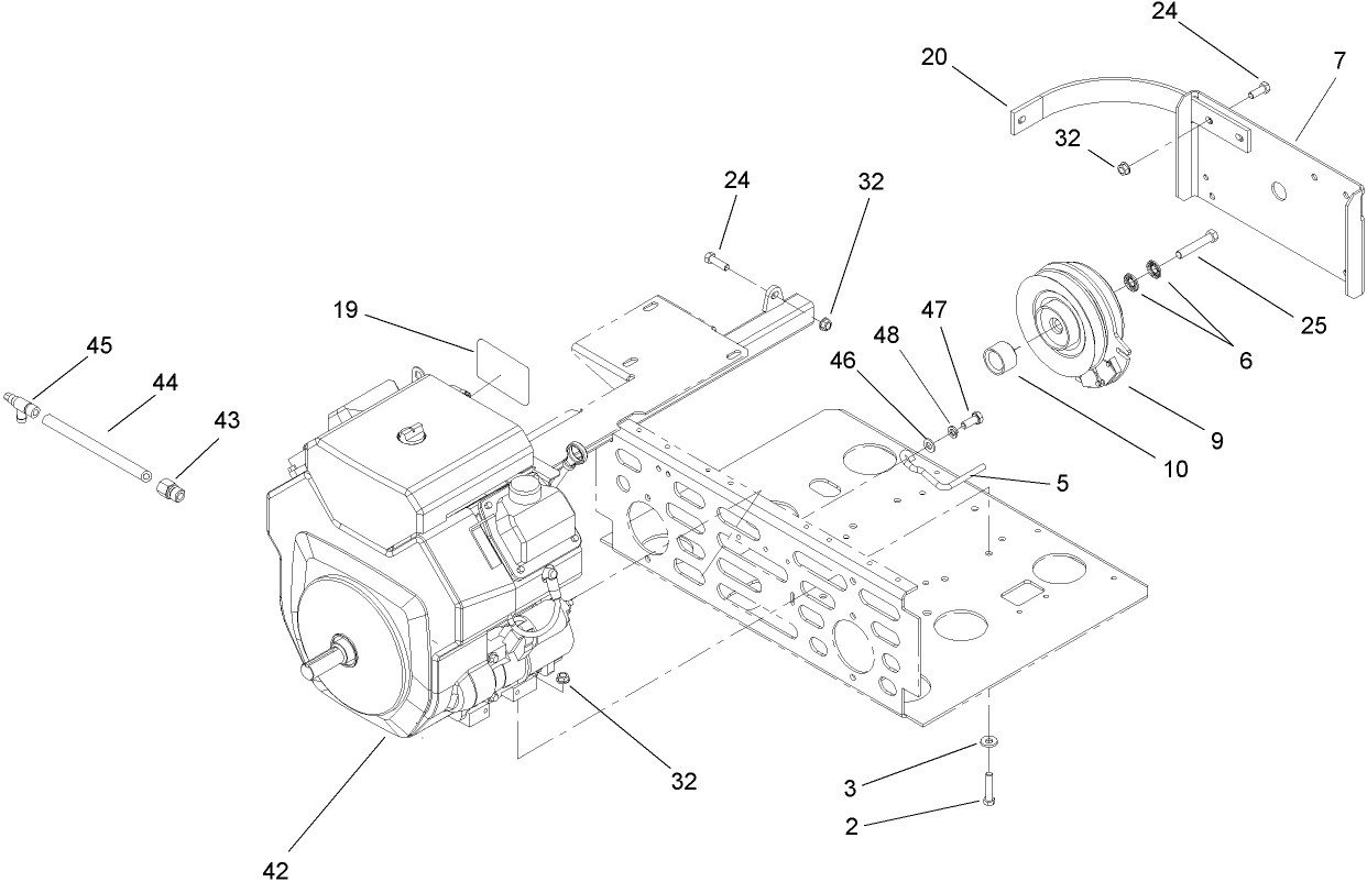 Engine and Clutch Assembly