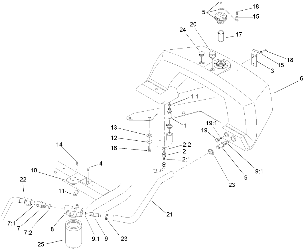 Hydraulic Tank and Filter Assembly
