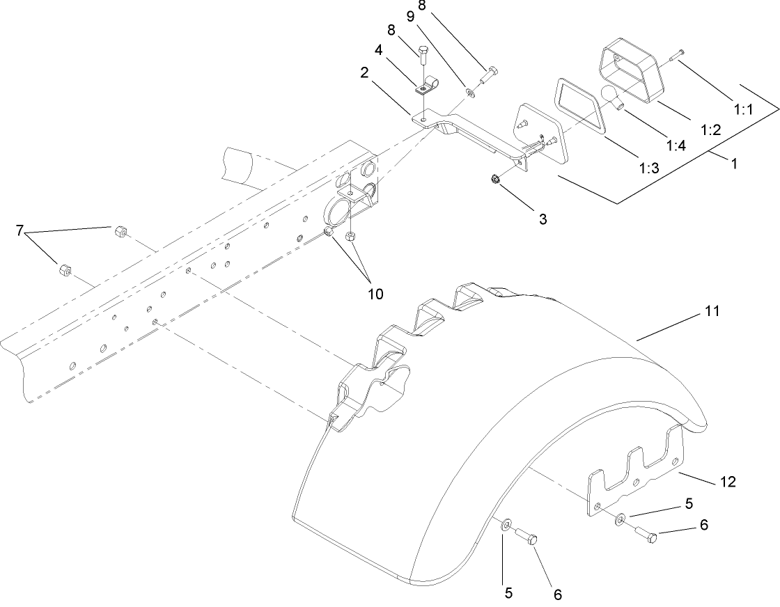 Tail Light and Fender Assembly