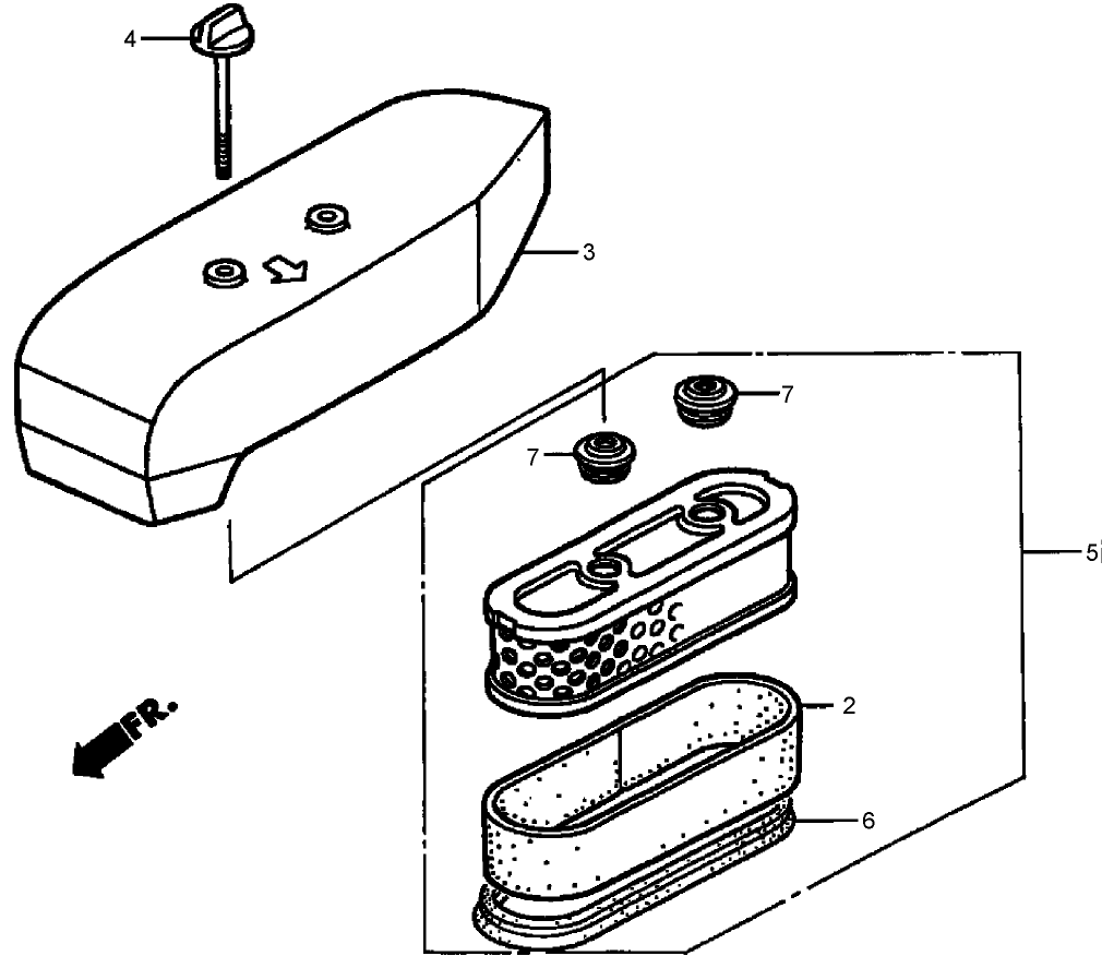 Air Cleaner Assembly  Honda GXV160K1-A1T