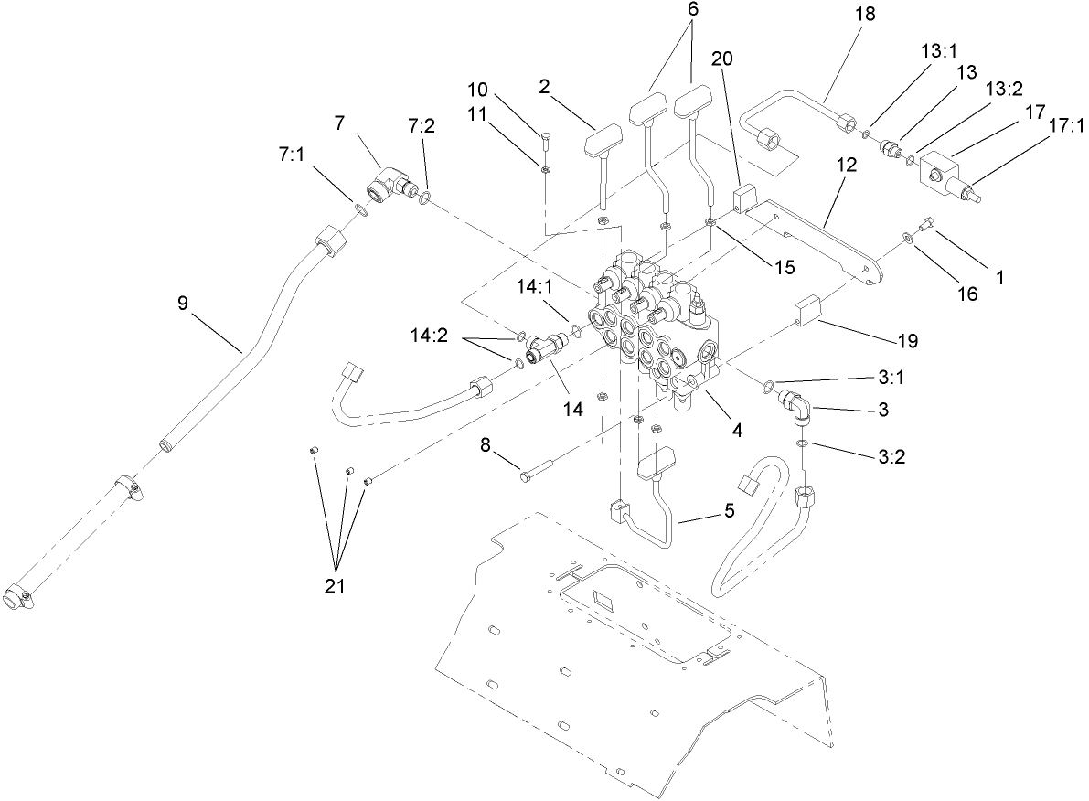 4-Spool Valve Assembly