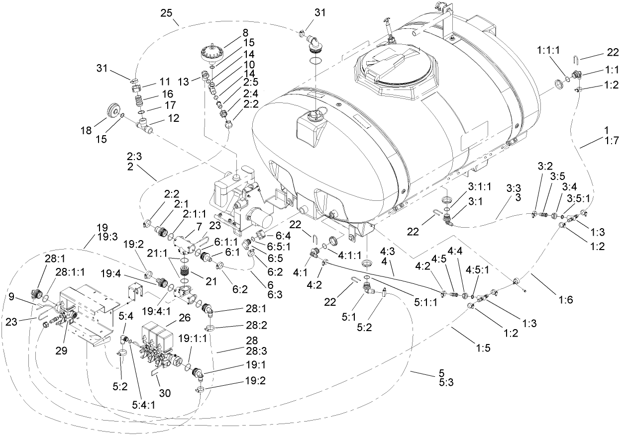Sprayer Internal Component Assembly