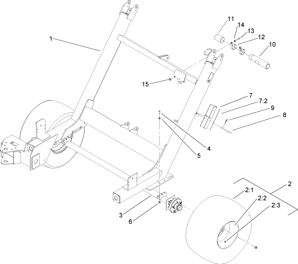 Main Frame and Axle Assembly