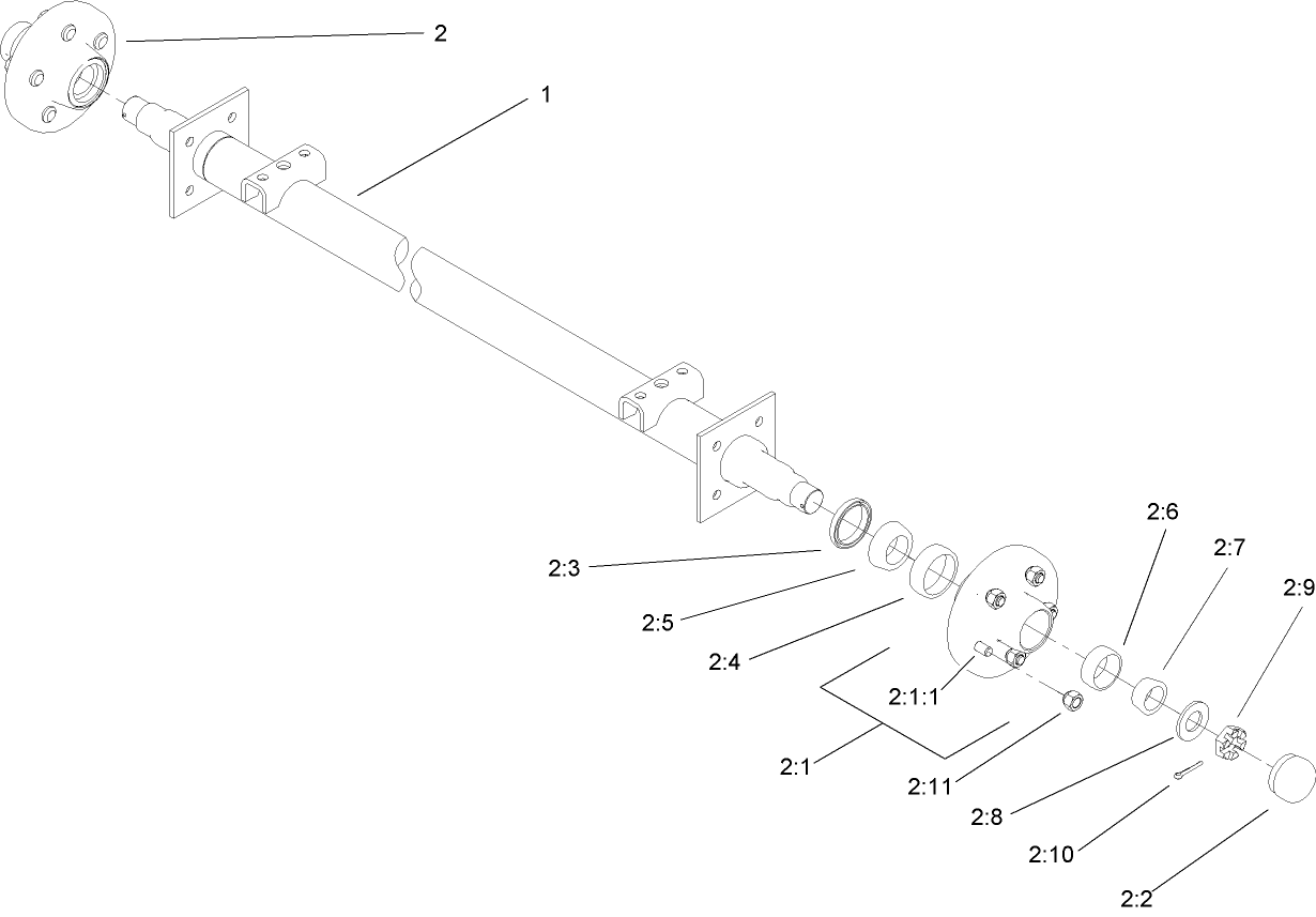 Trailer Axle Assembly No. 107-1529