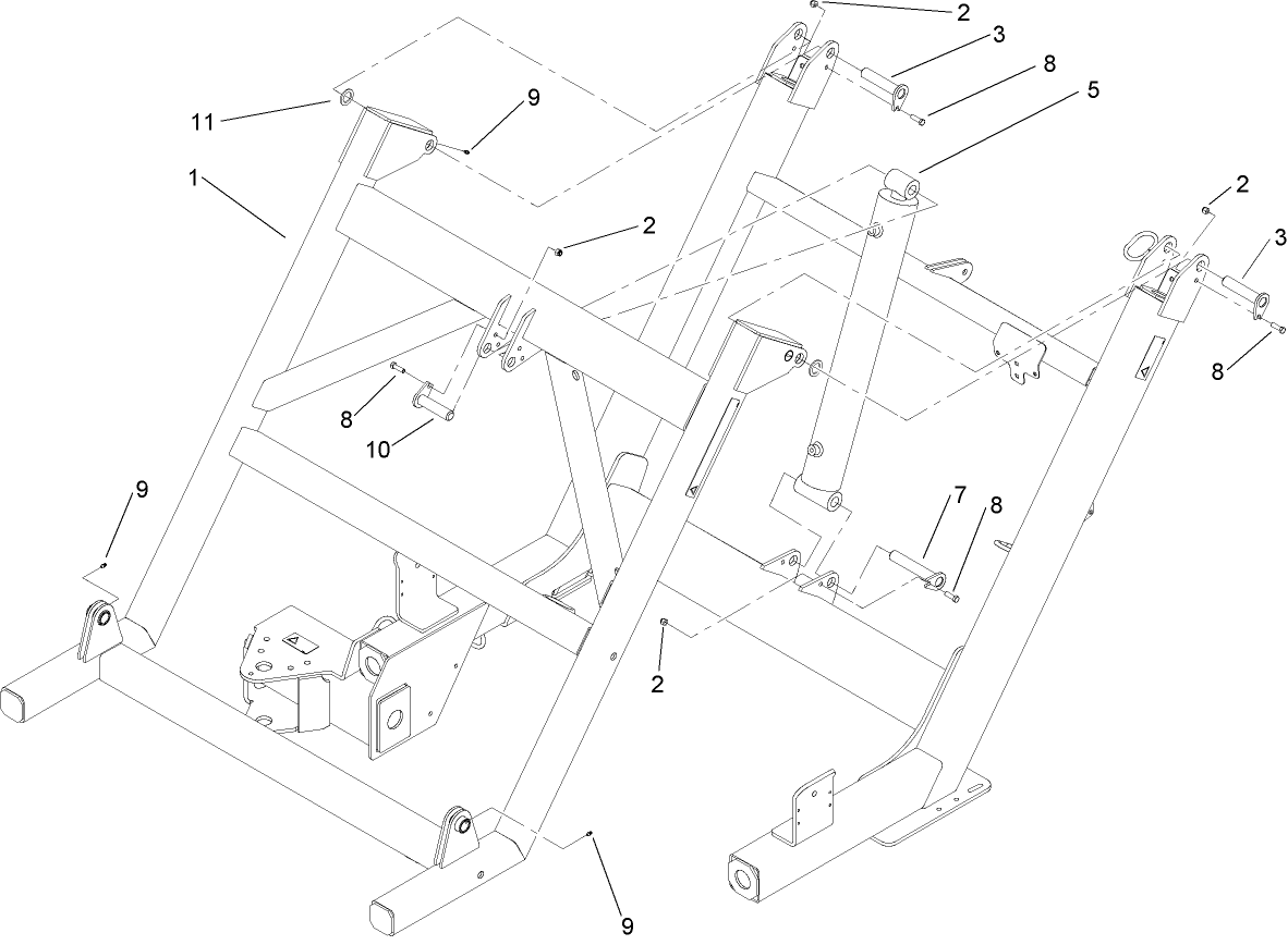 Pitch Frame and Cylinder Assembly