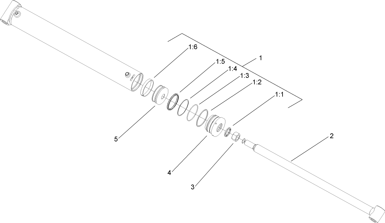 Hydraulic Cylinder Assembly No. 107-1310