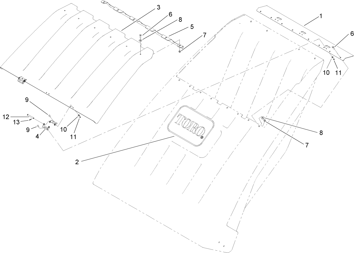 Hopper Lid and Baffle Assembly