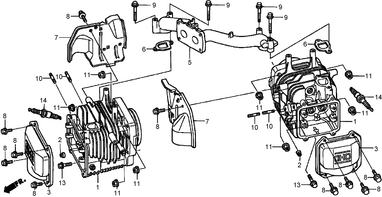 Cylinder Assembly  Honda GXV530 EXA2LB
