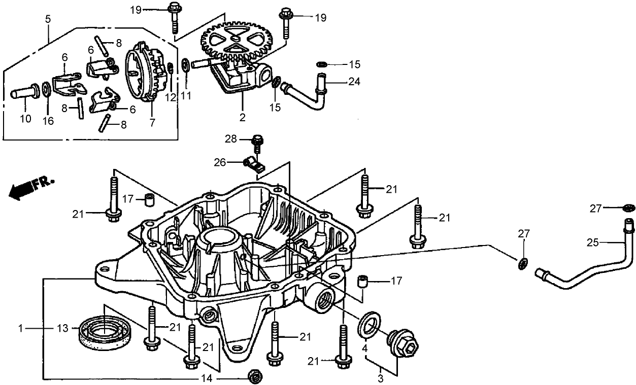 Oil Pan Assembly  Honda GXV530 EXA2LB