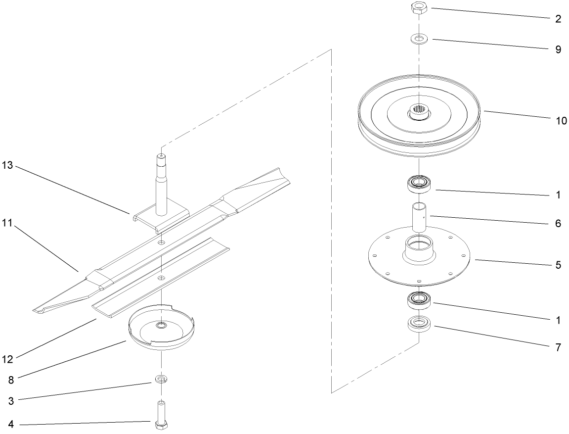Spindle and Blade Assembly