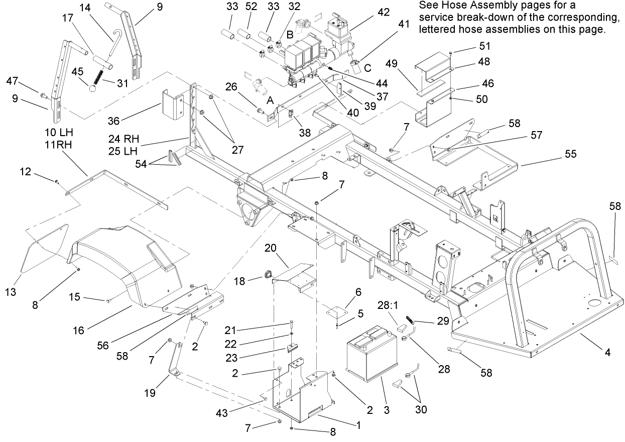 Rear Fender and Battery Mount Assembly