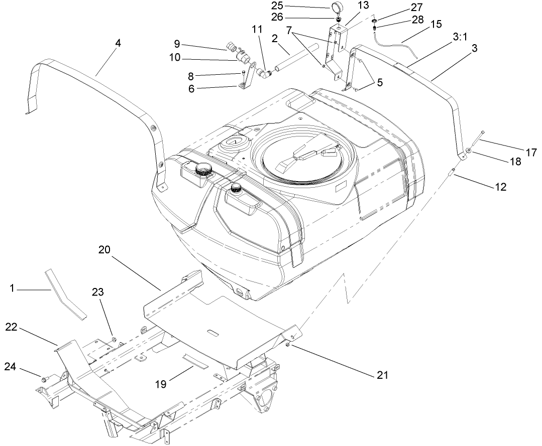 Tank and Saddle Assembly
