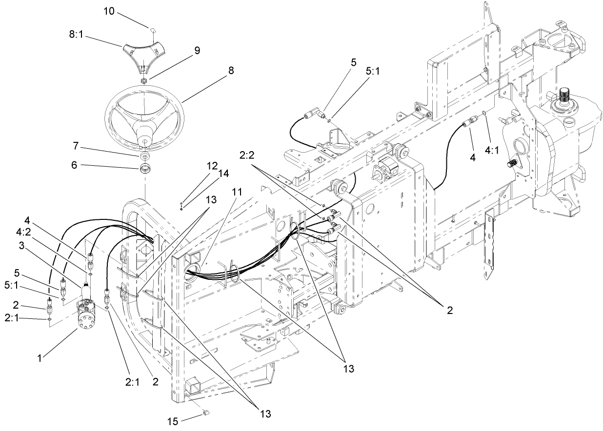 Hydraulic Hose Routing Assembly