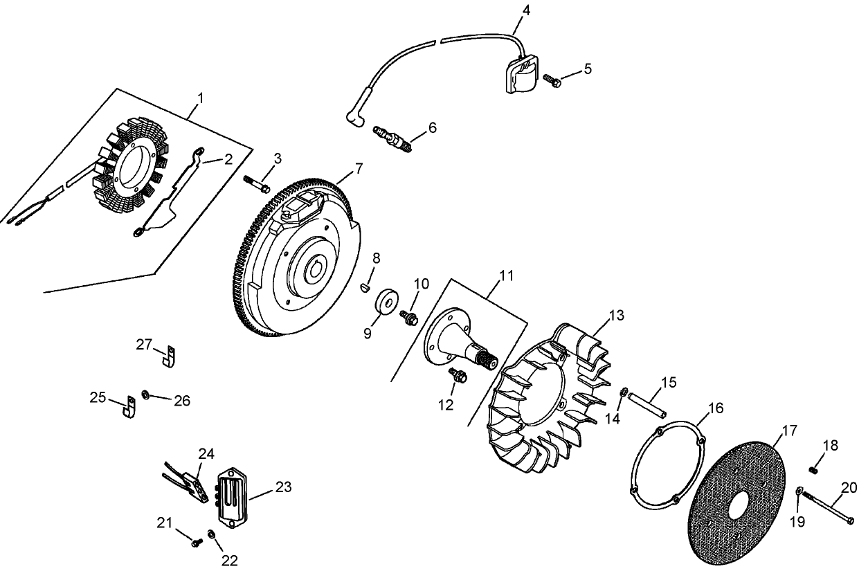 Ignition and Electrical Assembly  Kohler CH23S 76584