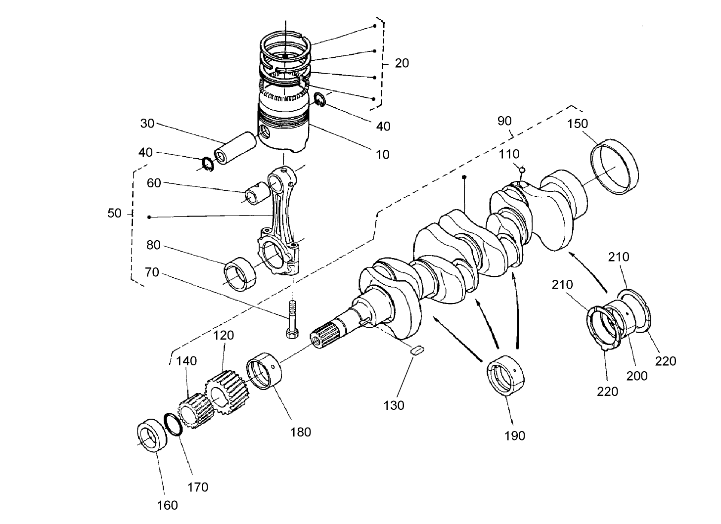 Piston and Crankshaft Assembly
