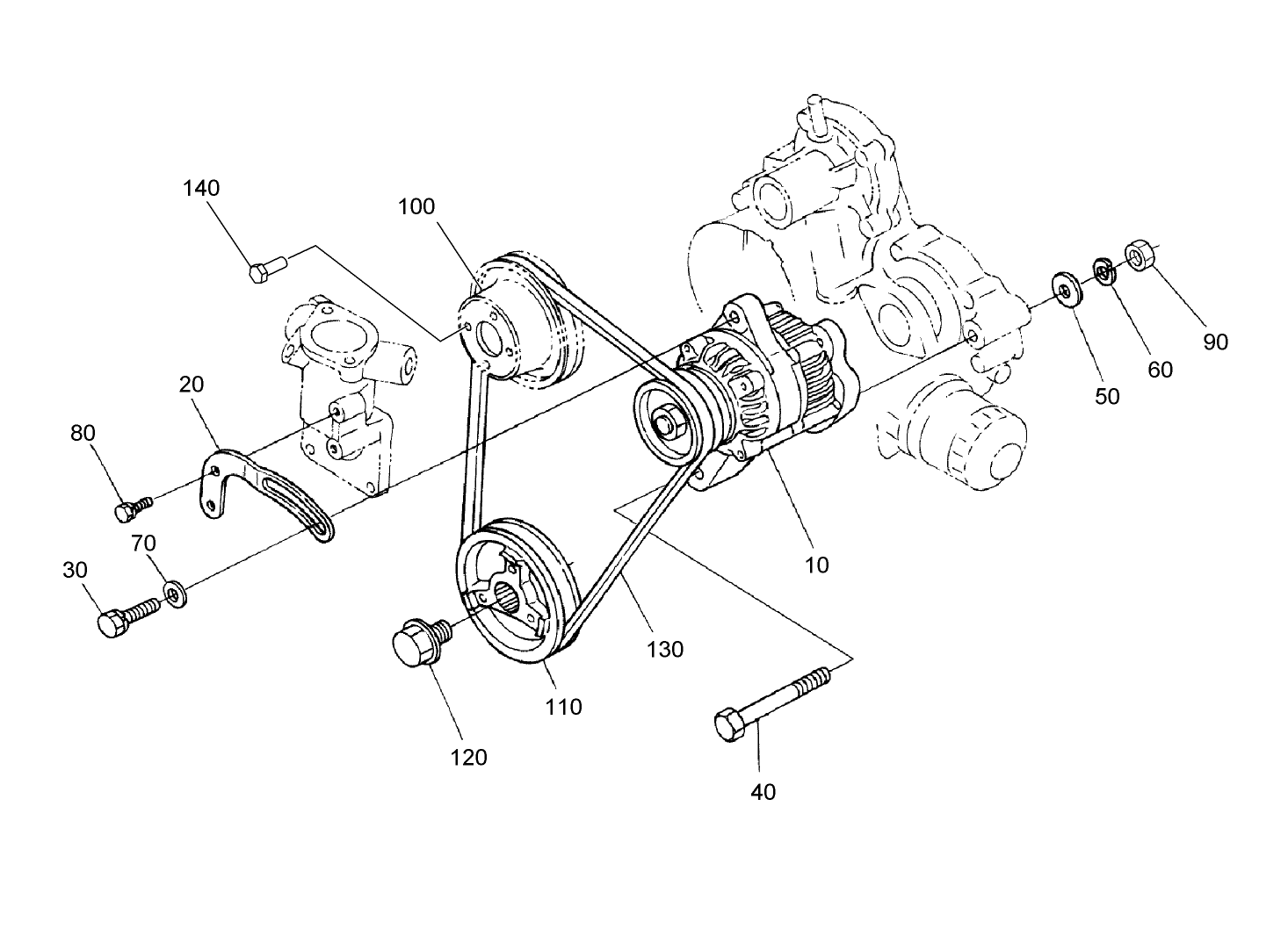Alternator and Pulley Assembly