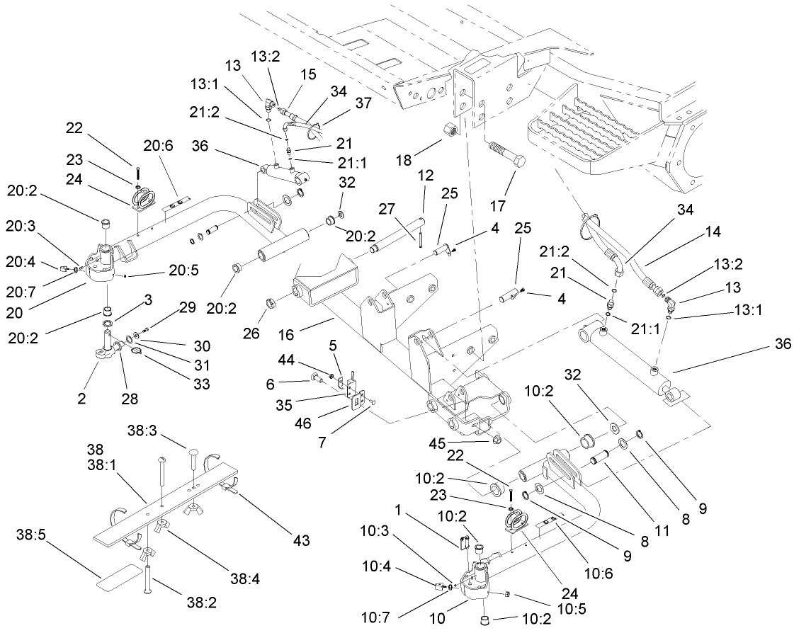 Front No. 4 and No. 5 Lift Arm Assembly