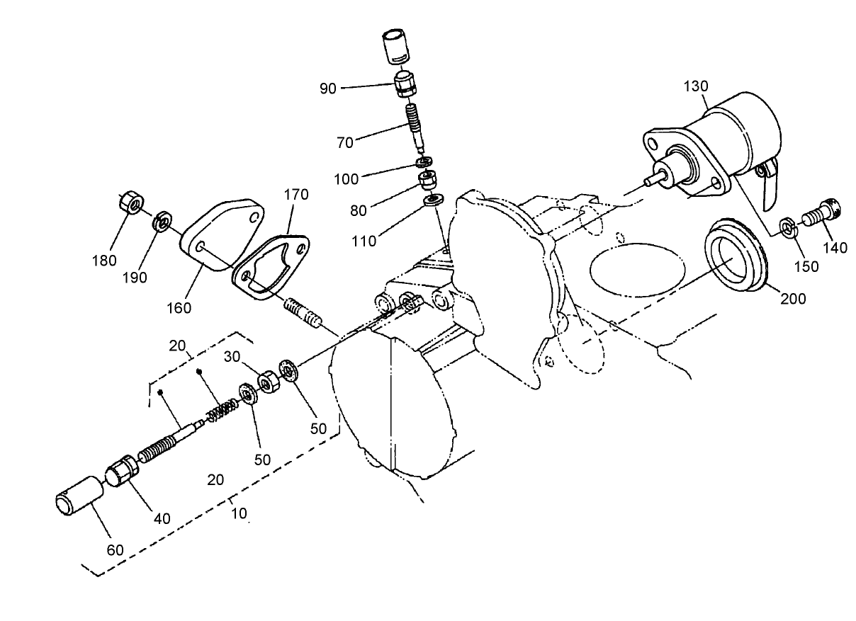 Idling Aparatus, Stop Solenoid and Fuel Pump Cover Assembly