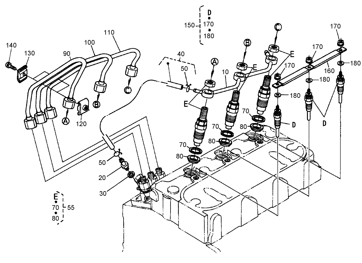 Nozzle Holder and Glow Plug Assembly