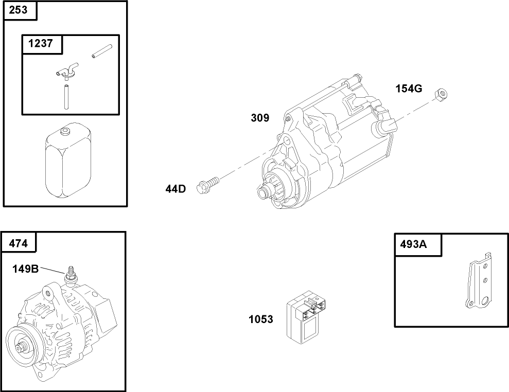 Starter and Alternator Assembly