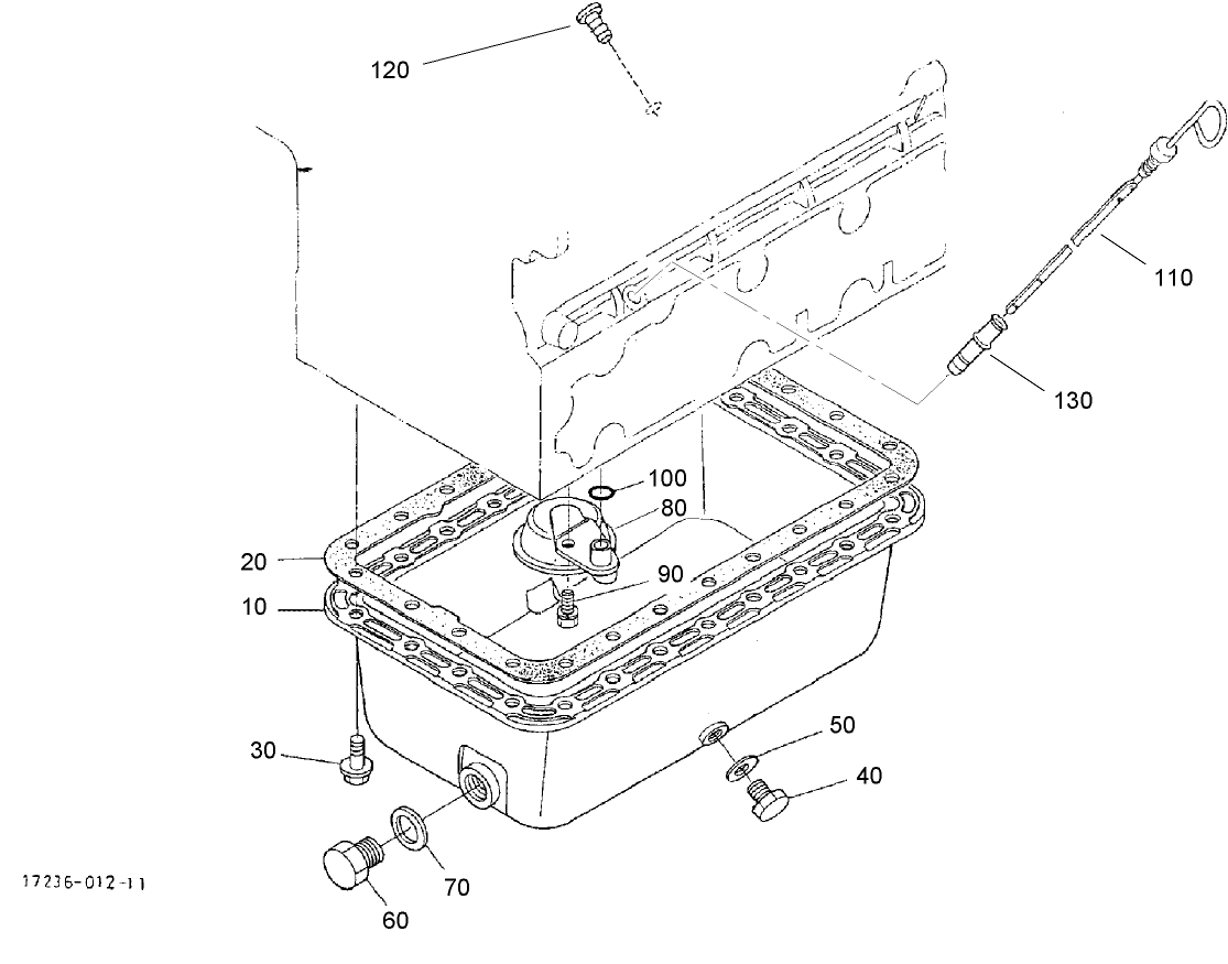 Oil Pan and Dipstick Assembly