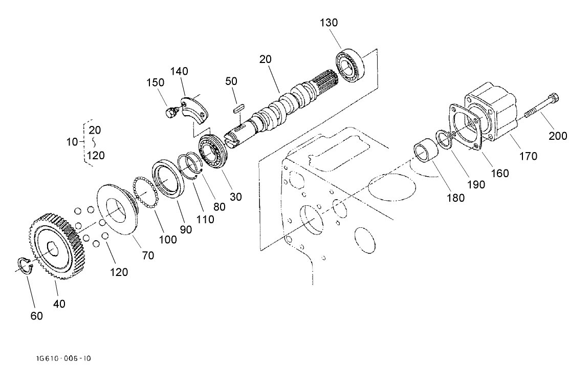Fuel Camshaft and Governor Shaft Assembly