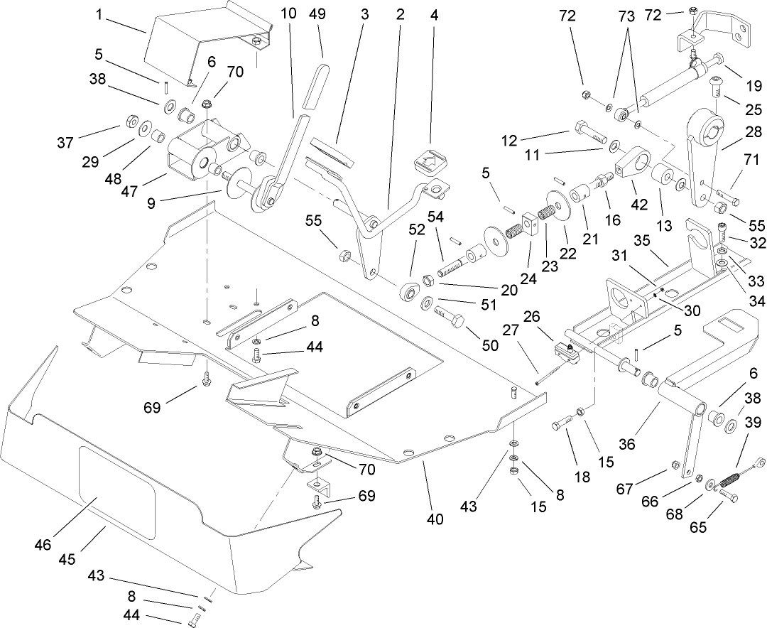 Foot Rest and Traction Pedal Assembly
