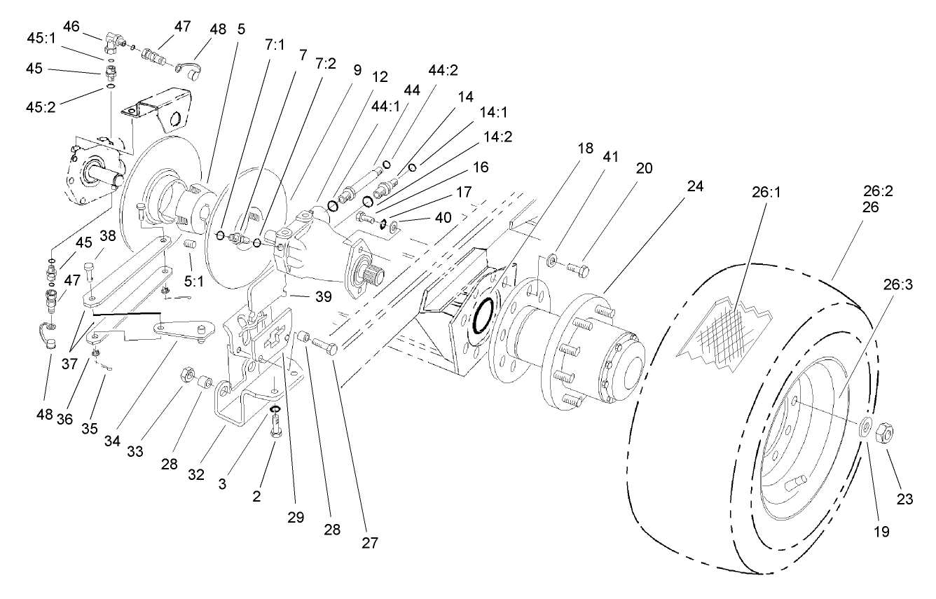 Front Wheel and Motor Assembly