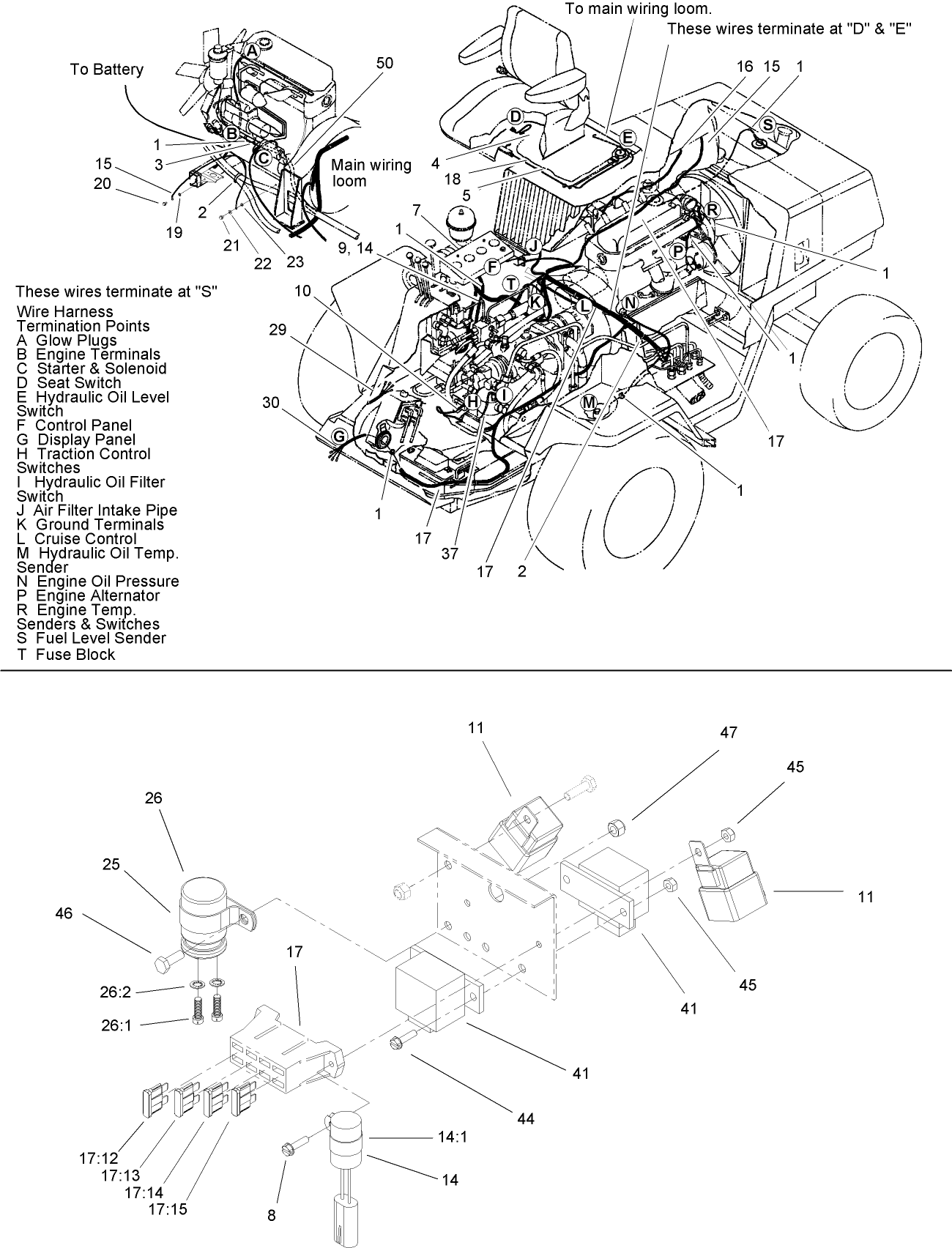 Electrical System Diagram and Relay Assembly