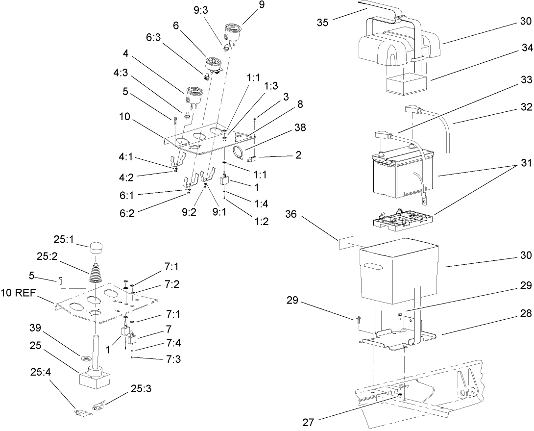 Control Console and Battery Assembly