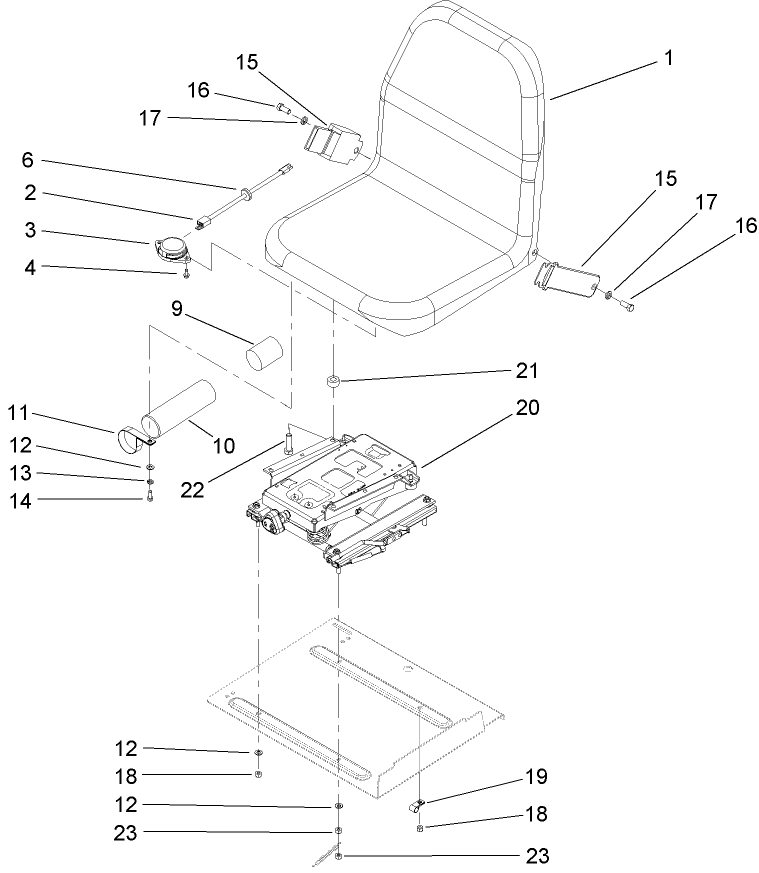 Seat and Suspension Assembly