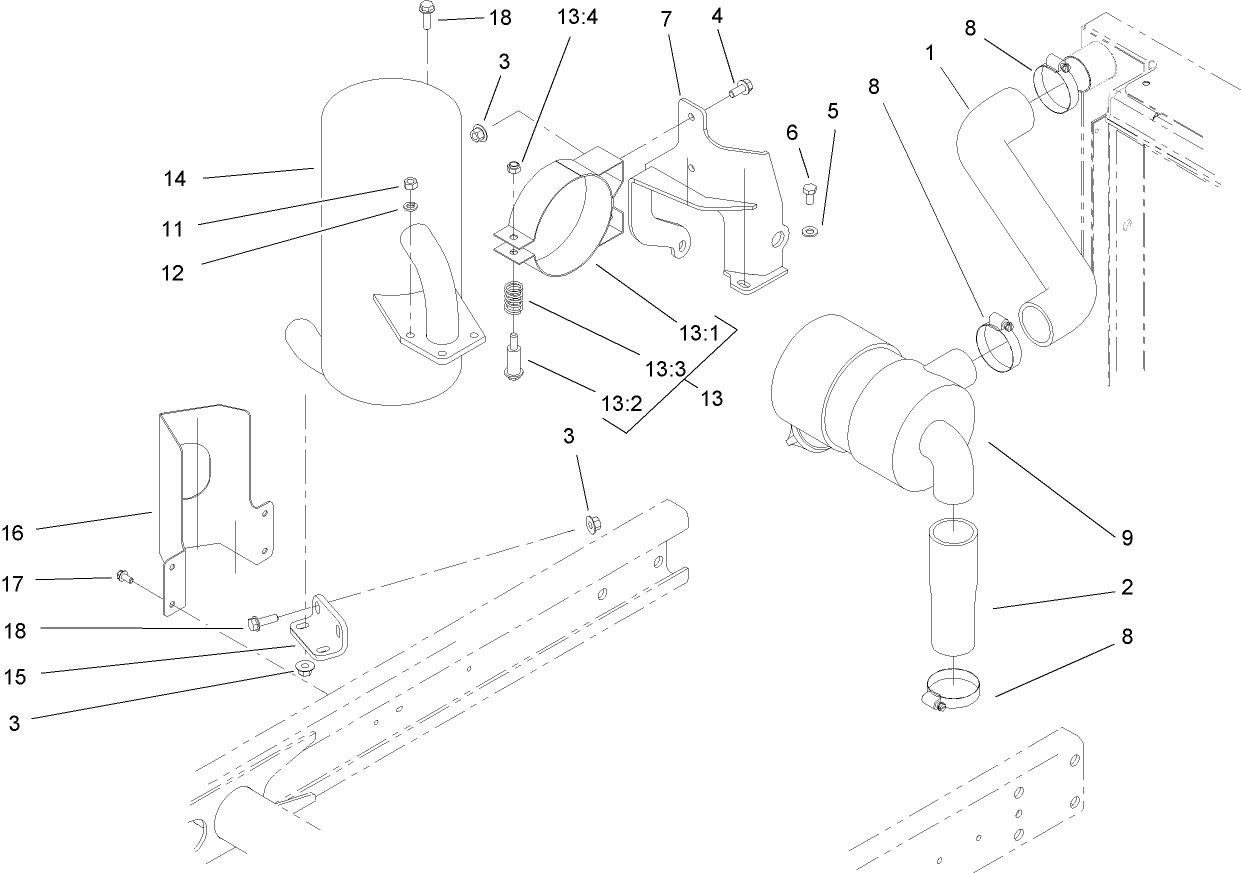 Air Cleaner and Muffler Assembly