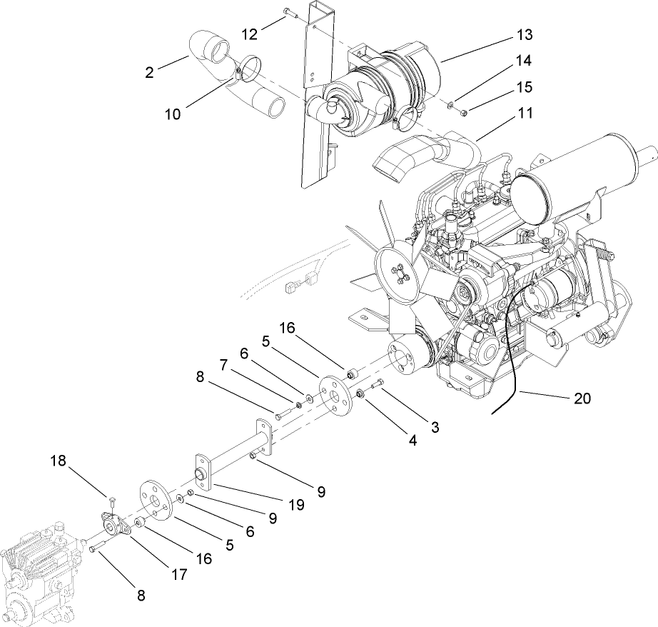 Air Cleaner and Drive Coupling Assembly