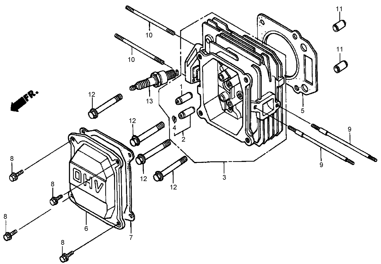 Cylinder Head Assembly  Honda GXV160A1 T1AH