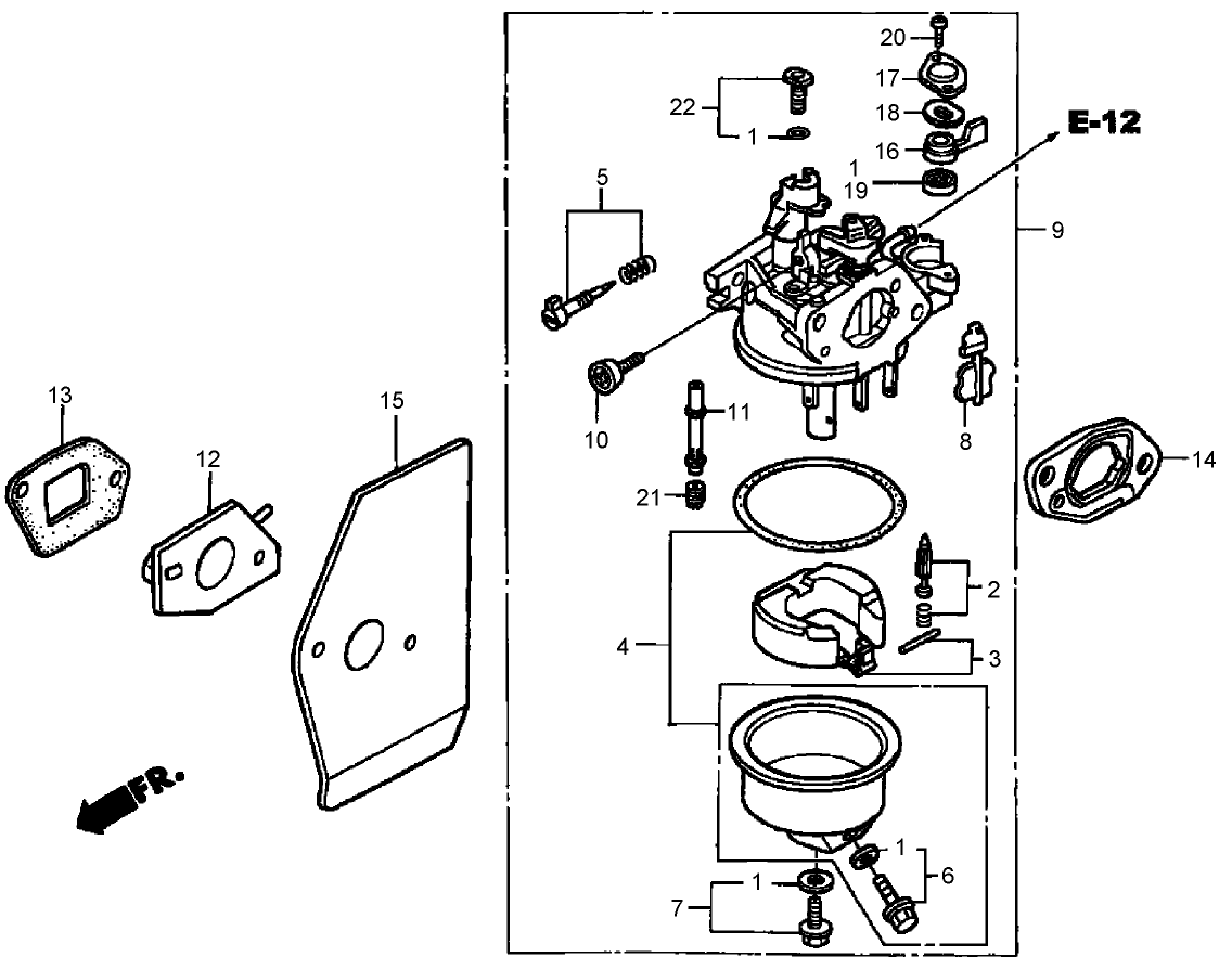 Carburetor Assembly  Honda GXV160A1 T1AH