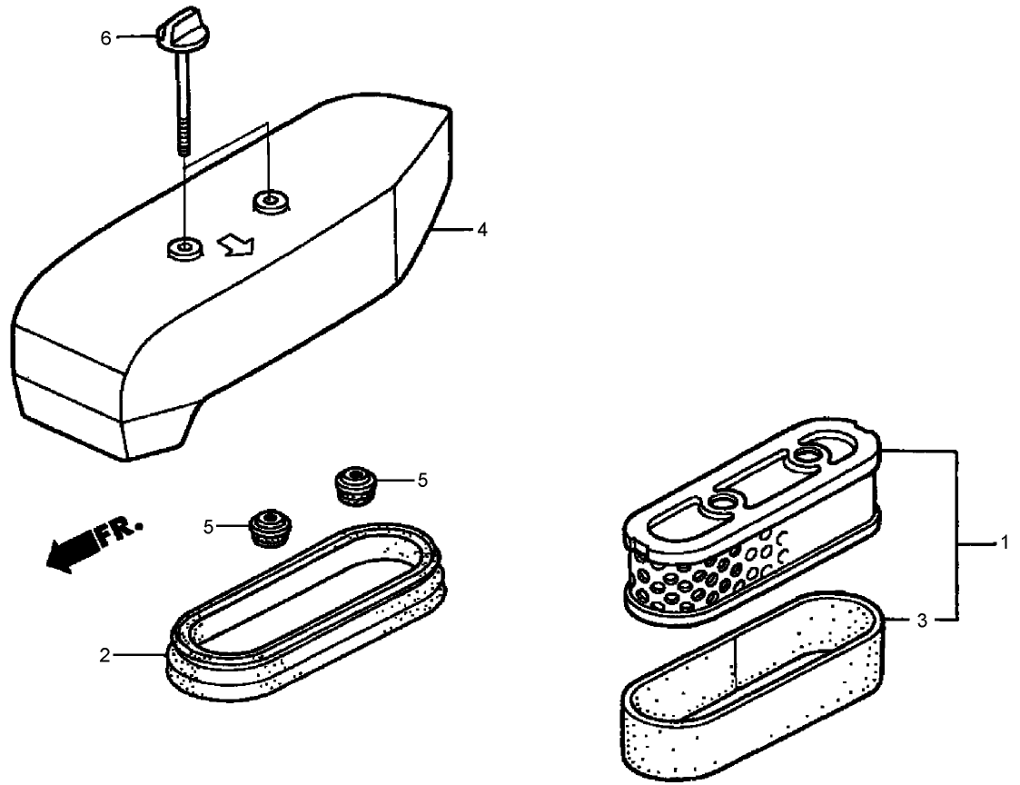 Air Cleaner Assembly  Honda GXV160A1 T1AH
