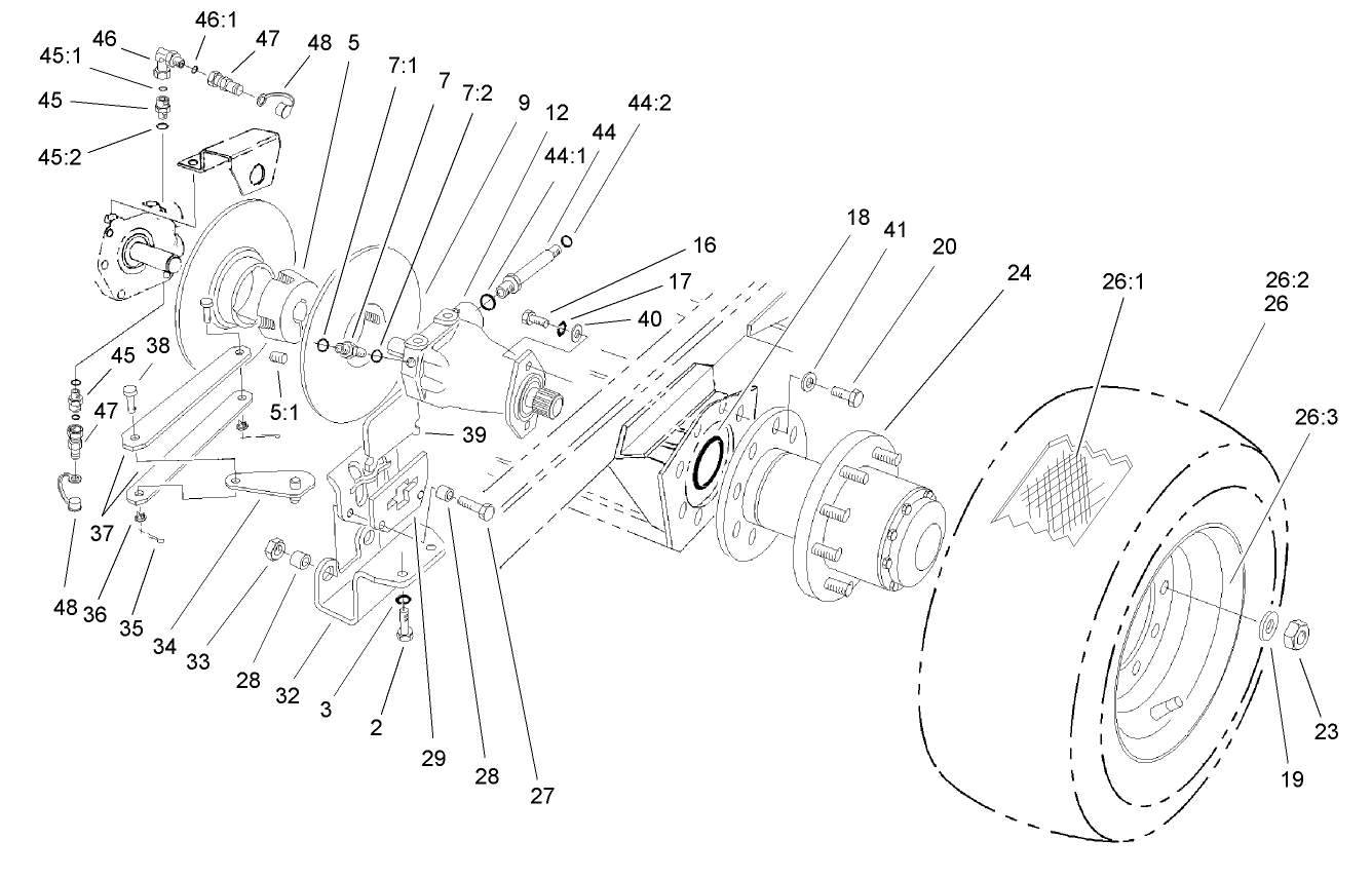 Front Wheel and Motor Assembly