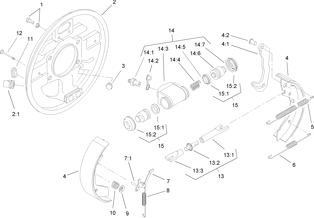 LH Rear Brake Assembly No. 93-7126
