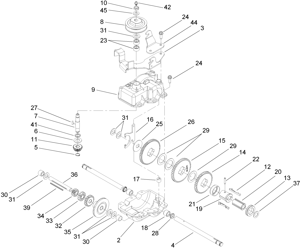 Gear Case Assembly No. 74-1861
