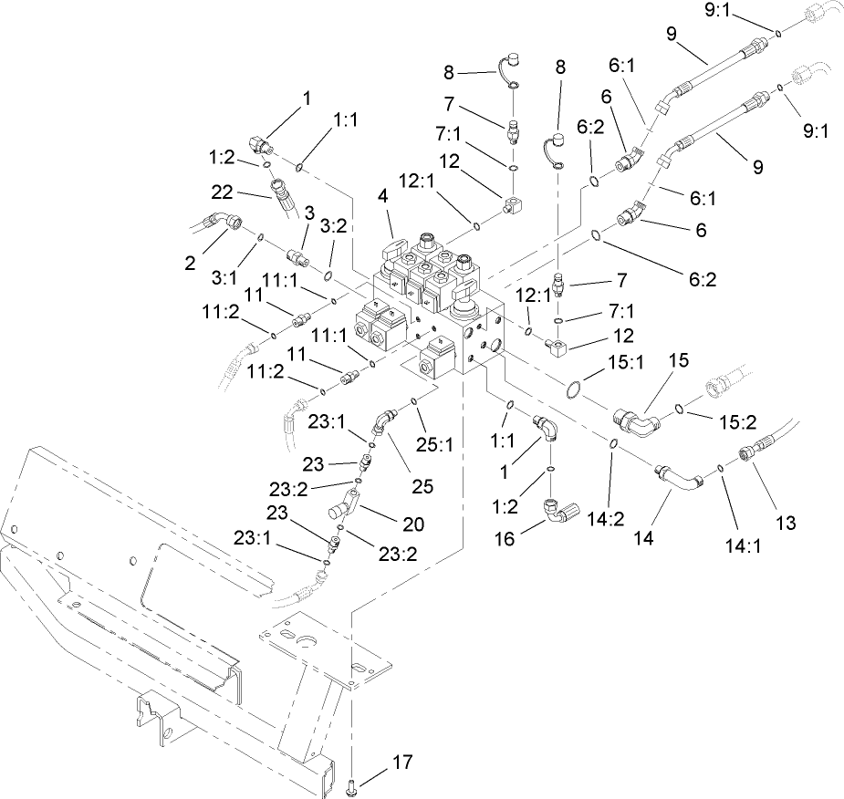 Hydraulic Control Block and Hose Assembly